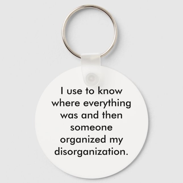 Chaveiro Eu costumava saber onde estava tudo e então (Frente)