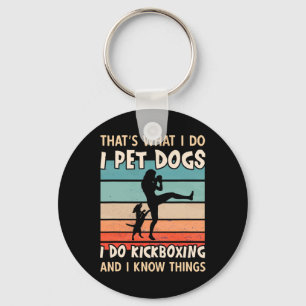 Chaveiro Eu Cuido de Cães Eu Faço Designs de Kickboxing - M