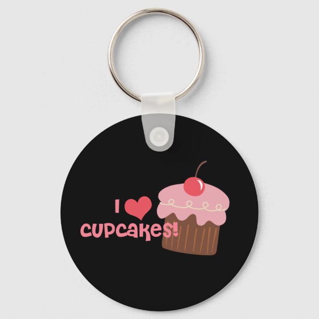 Chaveiro Eu cupcake de coração (Frente)