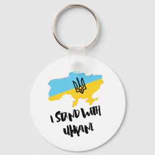 Chaveiro Eu defendo a bandeira da Ucrânia - apoiem os ucra