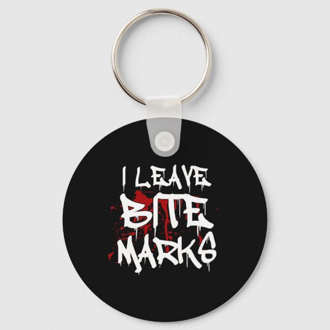 Chaveiro Eu Deixo Bite Marks Divertido Halloween Vampiro Sa (Frente)
