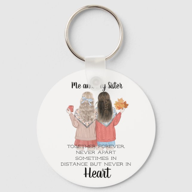 Chaveiro Eu e minha irmã (Frente)