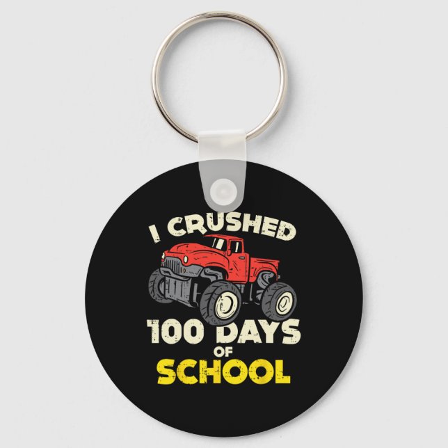 Chaveiro Eu Esmagava 100 Dias de Caminhão de Monstro Escola (Frente)