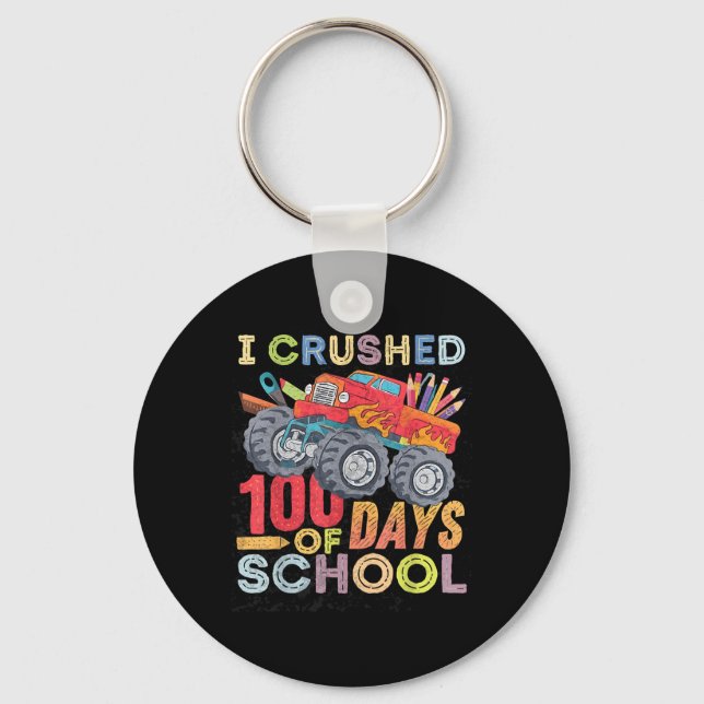 Chaveiro Eu Esmagei 100 Dias De Escola Para Truque Monstro  (Frente)