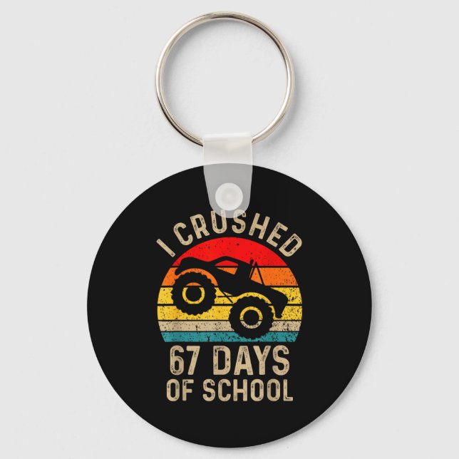 Chaveiro Eu Esmaguei 67 Dias De Escola Engraçado Seis Sete  (Frente)