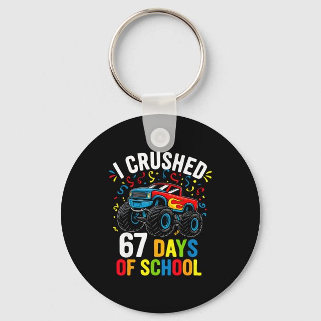 Chaveiro Eu Esmaguei 67 Dias De Escola Engraçado Seis Sete  (Frente)