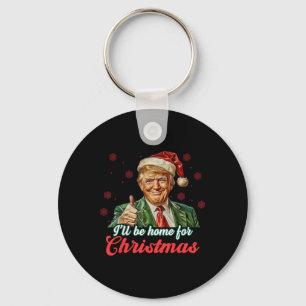 Chaveiro Eu Estarei Em Casa Para O Natal Engraçado.