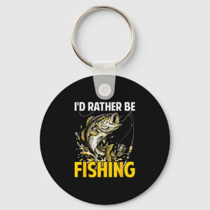 Chaveiro Eu estaria pescando pescador engraçado ama a pesca