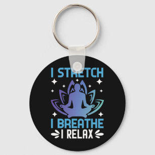 Chaveiro Eu Estico Eu Respiro Eu Relaxo Yoga Meditação