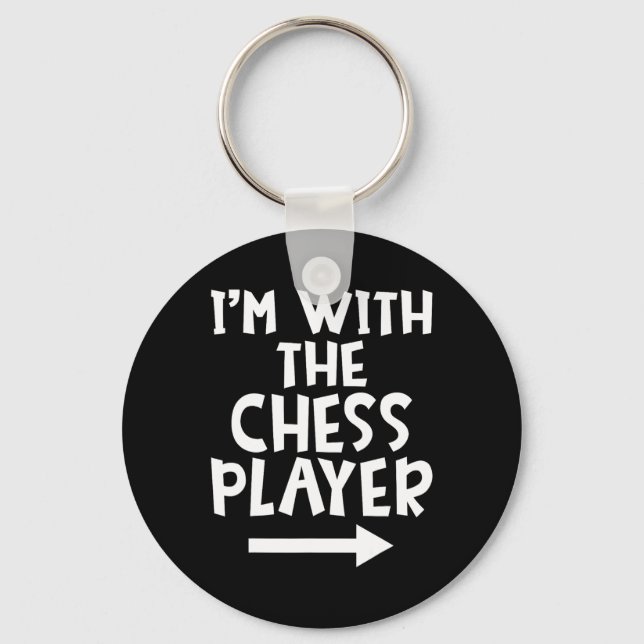 Chaveiro Eu estou com o jogador de xadrez combinando com o  (Frente)