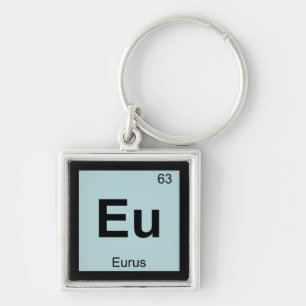 Chaveiro Eu - Eurus - Símbolo de Mesa Periódico de Quími
