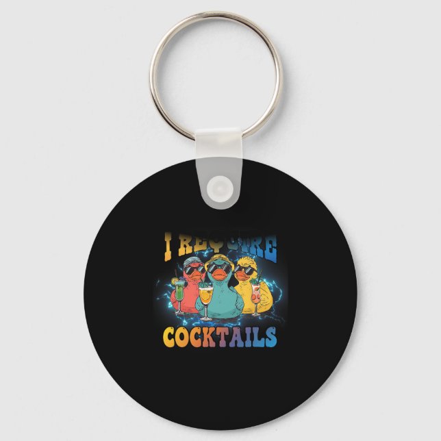 Chaveiro Eu Exijo Cruzeiro de Cauda Pato Bebendo Humor de F (Frente)