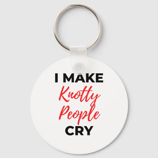 Chaveiro Eu Faço Pessoas De Knotty Chorar 2 (Frente)