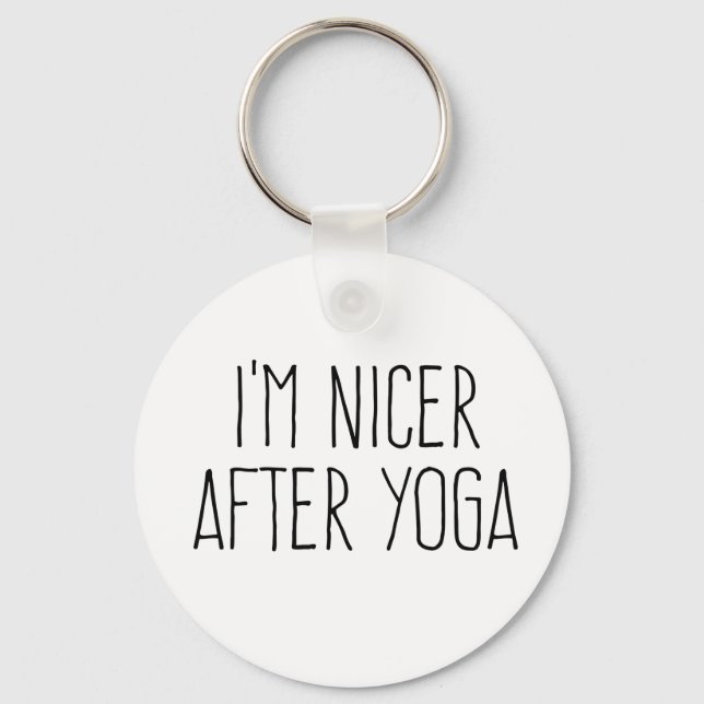 Chaveiro Eu Fico Mais Simpático Depois do Yoga (Frente)