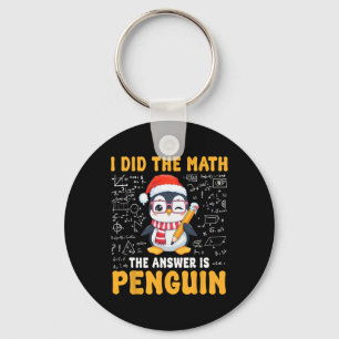 Chaveiro Eu Fiz A Matemática A Resposta É Penguim Cobertor