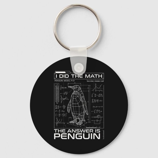 Chaveiro Eu Fiz A Matemática A Resposta É Pinguim Matemátic (Frente)