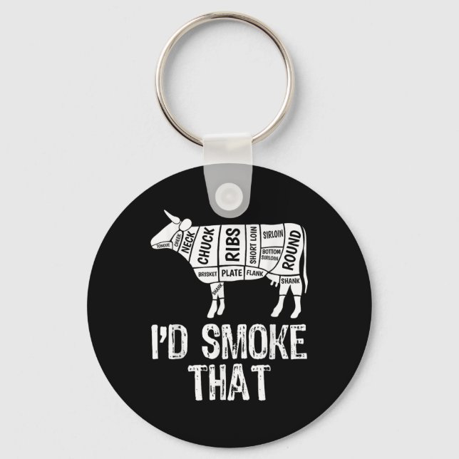 Chaveiro Eu Fumava Aquele Churrasco De Vaca Fumando Churras (Frente)