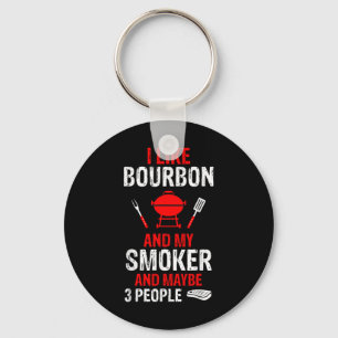 Chaveiro Eu Gosto De Bourbon Meu Fumador 3 Pessoas Barbeq C