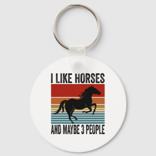 Chaveiro Eu Gosto De Cavalos E Talvez 3 Pessoas Equestres
