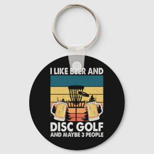 Chaveiro Eu Gosto de Cerveja e Golfe de Disco e Talvez Pess