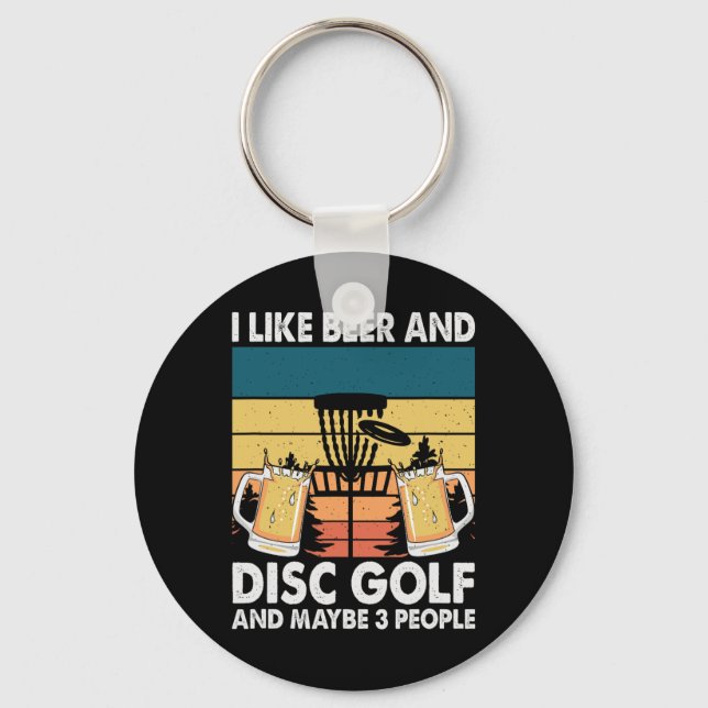 Chaveiro Eu Gosto de Cerveja e Golfe de Disco e Talvez Pess (Frente)