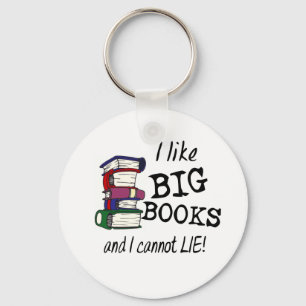 Chaveiro Eu gosto de LIVROS GRANDES e eu não posso