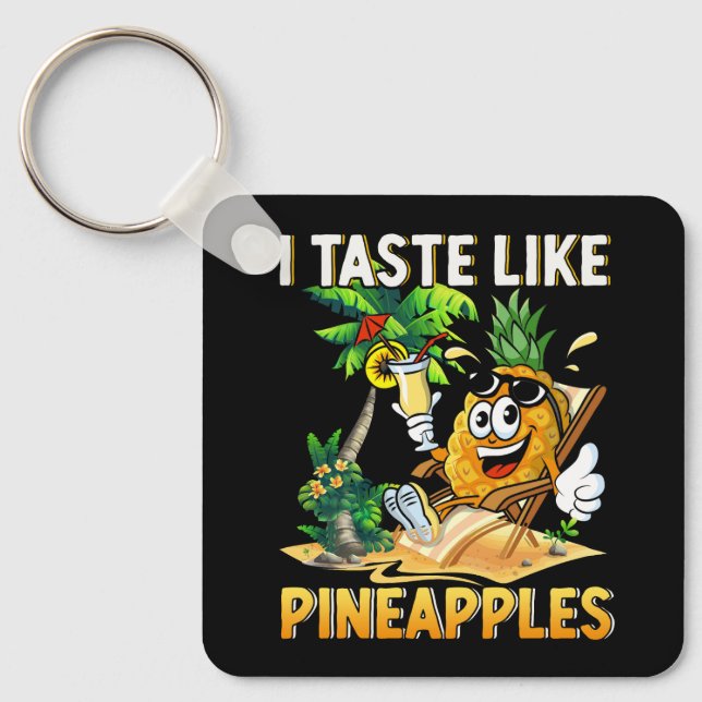 Chaveiro Eu Gosto De Pineanases Caveira Pinho De Verão (Frente)