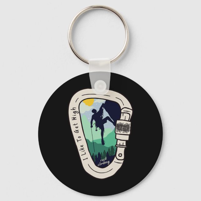 Chaveiro Eu Gosto de Ter Carabiner de Alta Escalada de Roch (Frente)