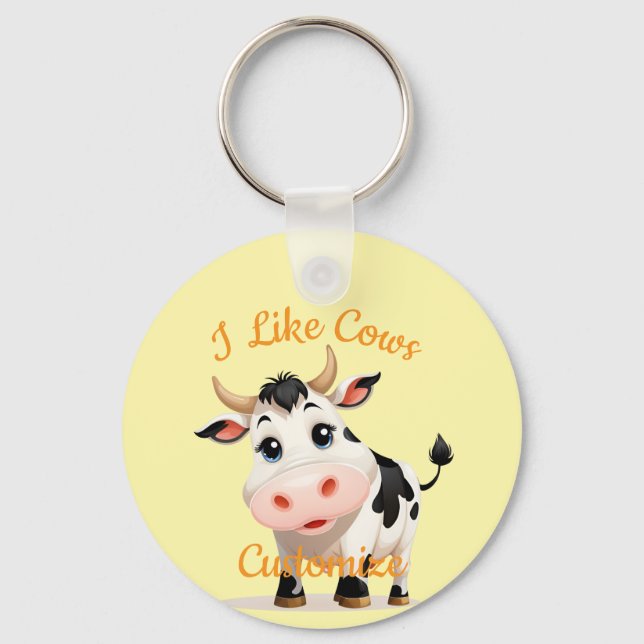 Chaveiro Eu Gosto de Vacas Arte Thunder_Cove (Frente)