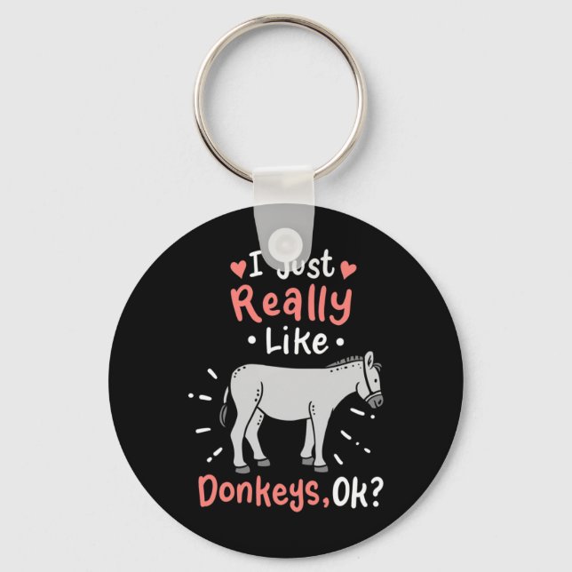 Chaveiro Eu Gosto Muito De Donkeys (Frente)