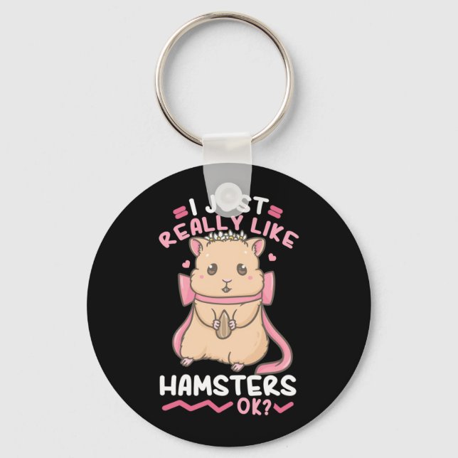 Chaveiro Eu Gosto Muito De Hamsters (Frente)