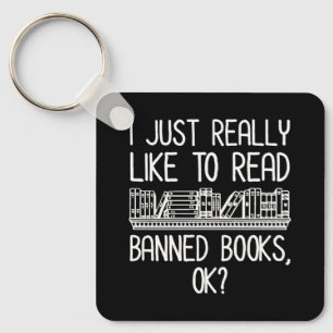 Chaveiro Eu Gosto Muito De Ler Livros Banidos, OK?