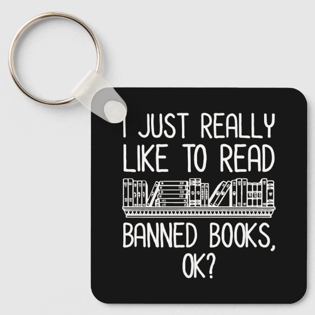 Chaveiro Eu Gosto Muito De Ler Livros Banidos, OK? (Frente)