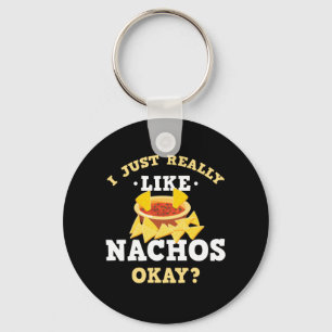 Chaveiro Eu Gosto Muito De Nachos Engraçado Citação Chaveir