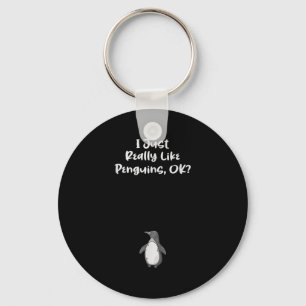 Chaveiro Eu Gosto Muito De Pinguins Engraçado Citação