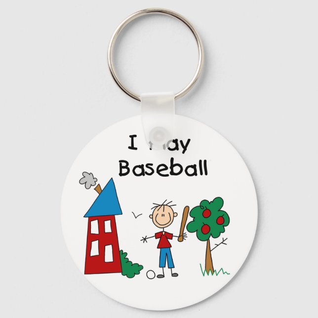 Chaveiro Eu jogo beisebol (Frente)