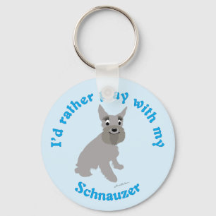 Chaveiro Eu jogo da preferencialmente com meu Schnauzer