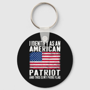Chaveiro Eu Me Identifico Como Um Patriota Americano Este É