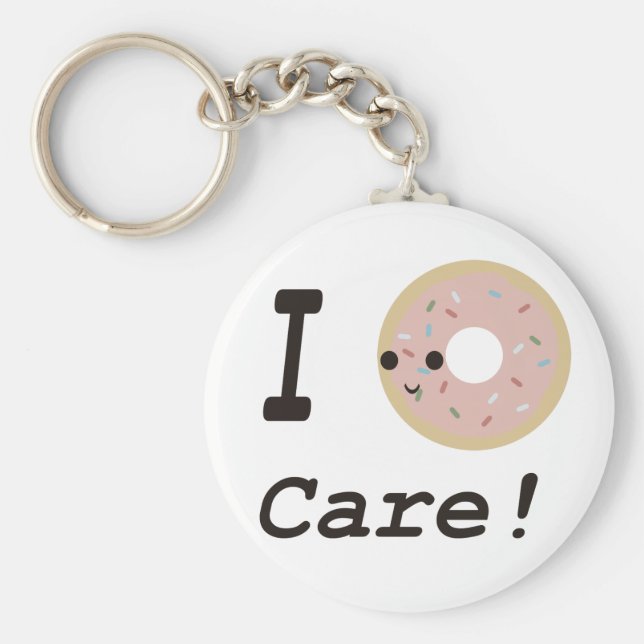 Chaveiro Eu me importo com rosquinhas! (Frente)