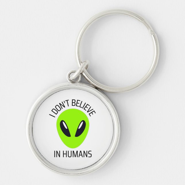 Chaveiro Eu não acredito em humanos (Frente)