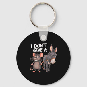Chaveiro Eu Não Dou Um Rato Rato Burro Engraçado Sarcástico