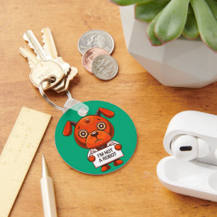 Chaveiro Eu não sou um cachorro fofo robô