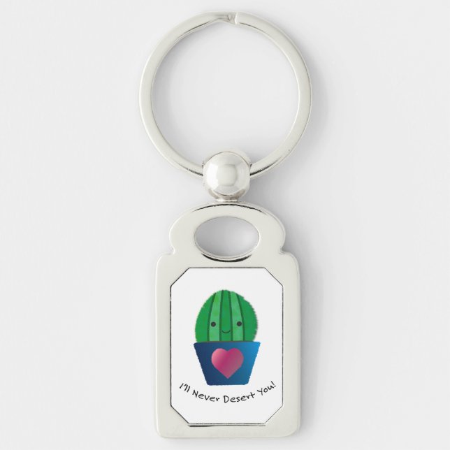 Chaveiro Eu nunca vou te deserto Cactus (Frente)