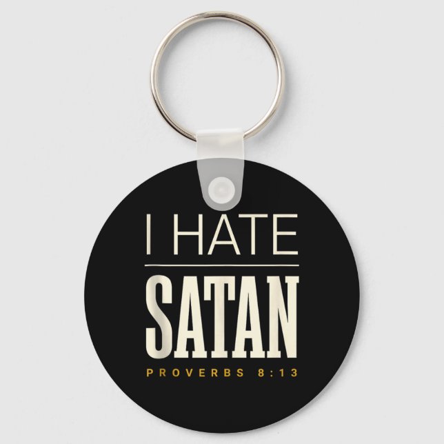 Chaveiro Eu Odeio Satanás (Frente)