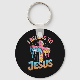 Chaveiro Eu Pertenço a Jesus Kids Sorvete Cristão Gota Cami