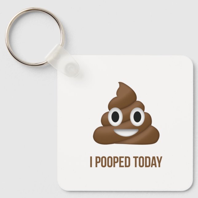 Chaveiro Eu Pooptei Hoje Poo Emoji Personalizado (Frente)