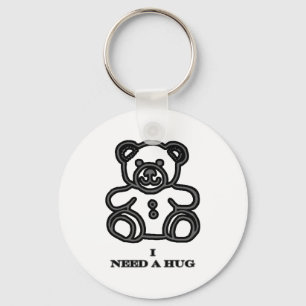 Chaveiro Eu preciso um jGibney do preto do urso do abraço