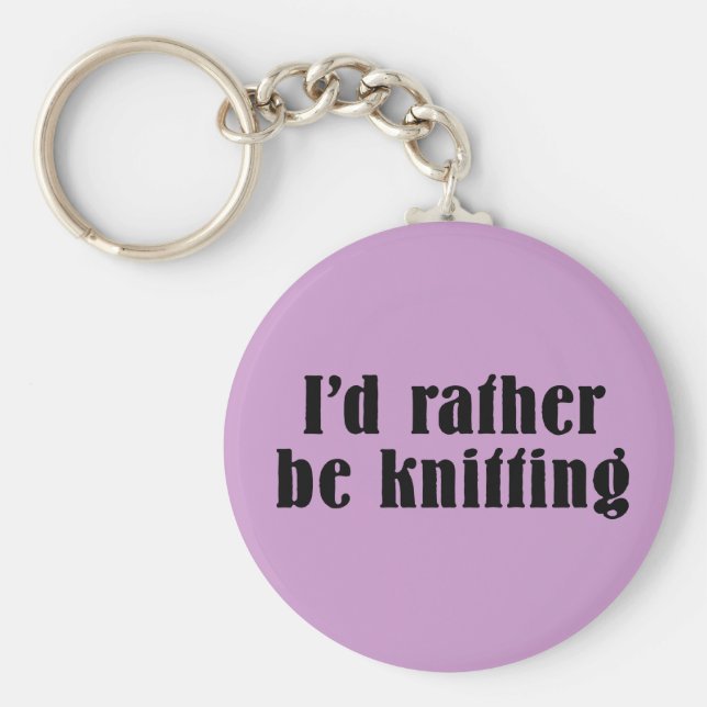 Chaveiro Eu Preferencialmente de tricô (Frente)