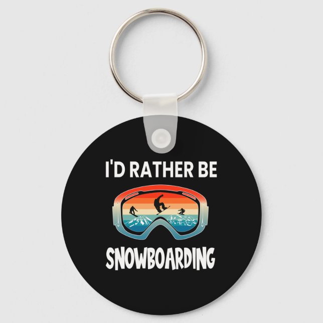 Chaveiro Eu Preferencialmente Snowboard Retro Sunset Goggle (Frente)