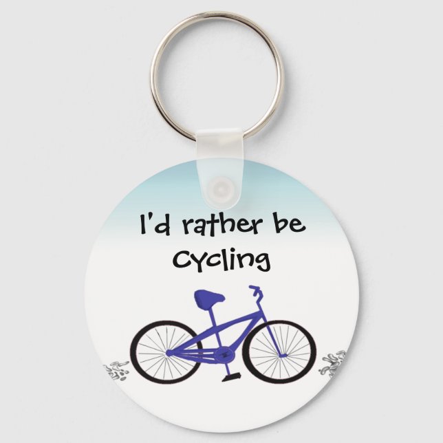 Chaveiro Eu Preferiria Estar Ciclistando (Frente)